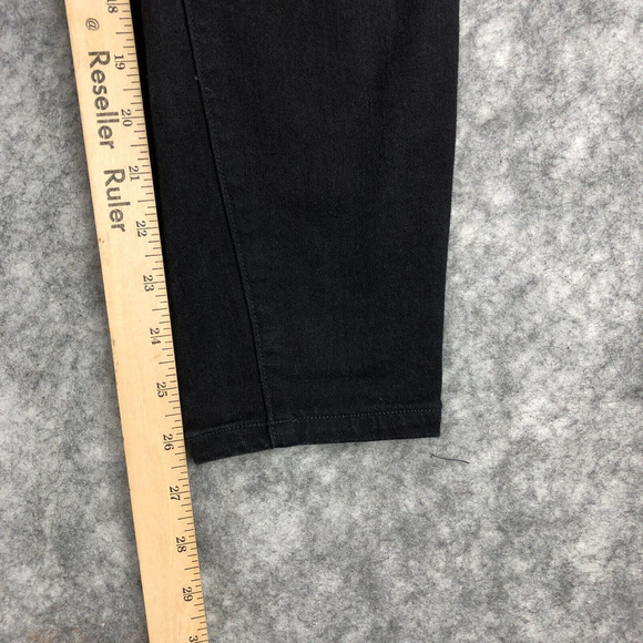 Spanx Jegging Jeans Womens Medium Black Pull On Cropped Slimming Back Pockets - Picture 8 of 10